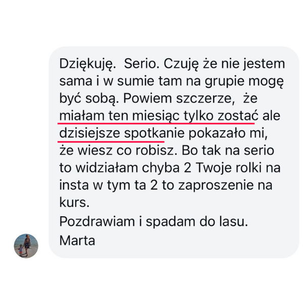 Opinia Marty o społeczności i spotkaniu w NEXT LEVEL